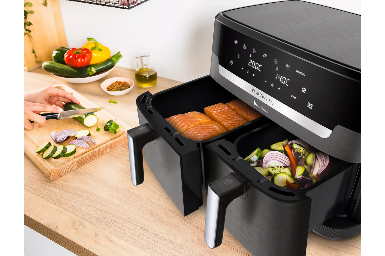 AirFryer MOULINEX Dual Easy Fry & Grill, 8,3L