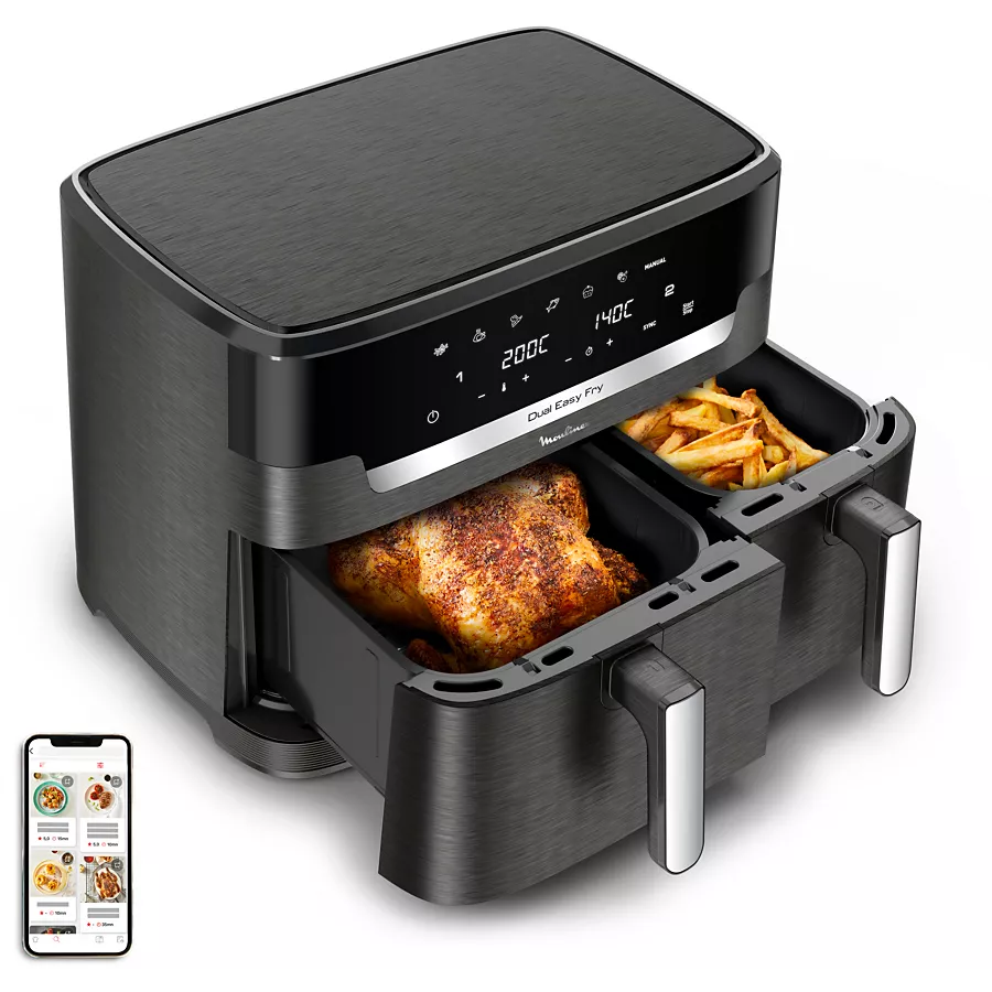 AirFryer MOULINEX Dual Easy Fry & Grill, 8,3L
