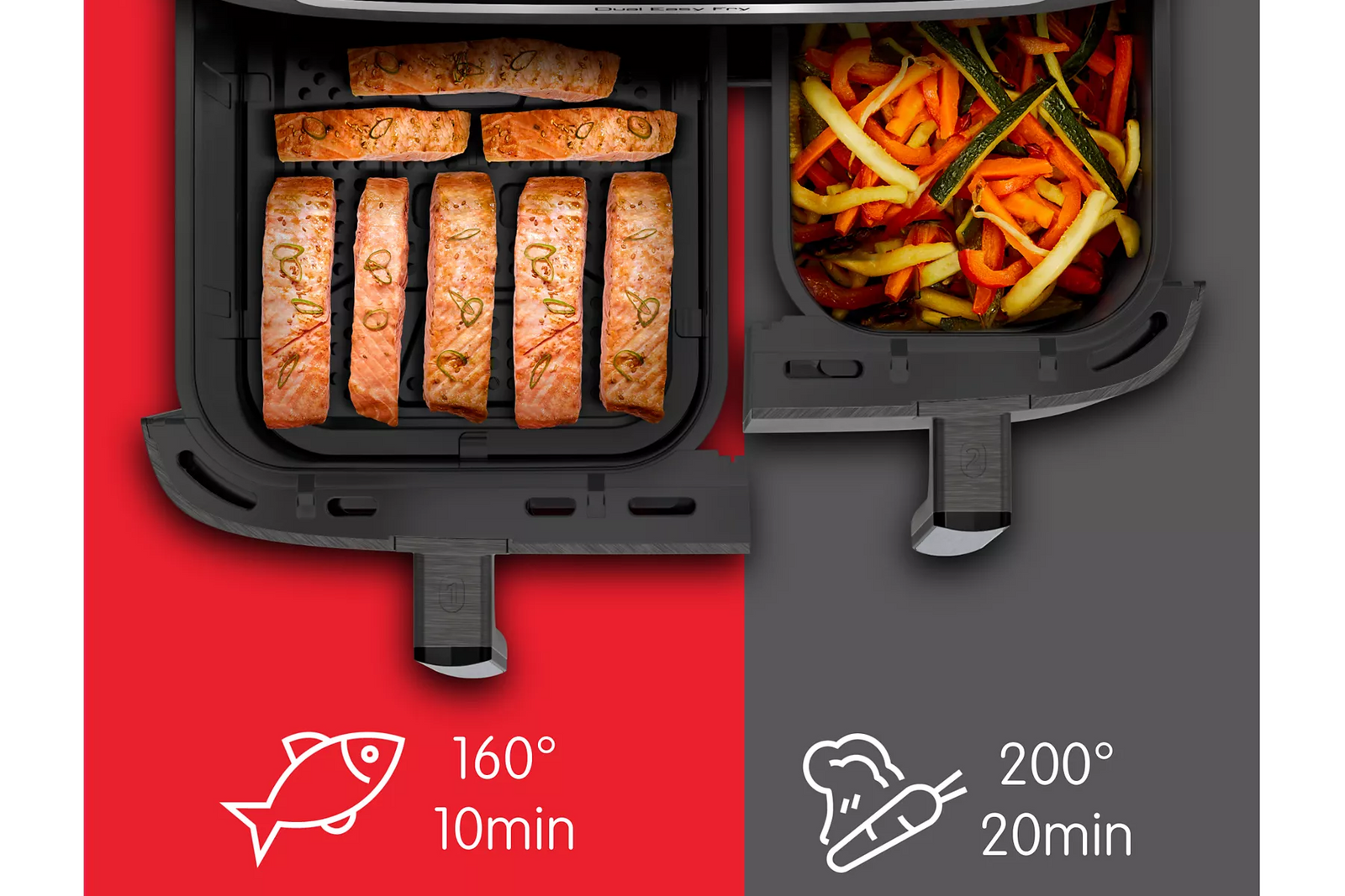 AirFryer MOULINEX Dual Easy Fry & Grill, 8,3L
